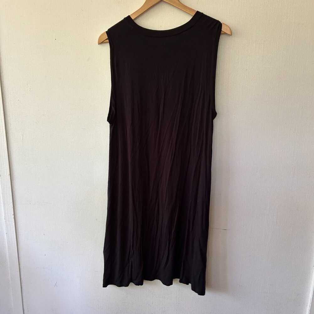 Daily Ritual Shift Dress Womens XL Black Sleeveless Minimalist Pullover - Picture 4 of 4